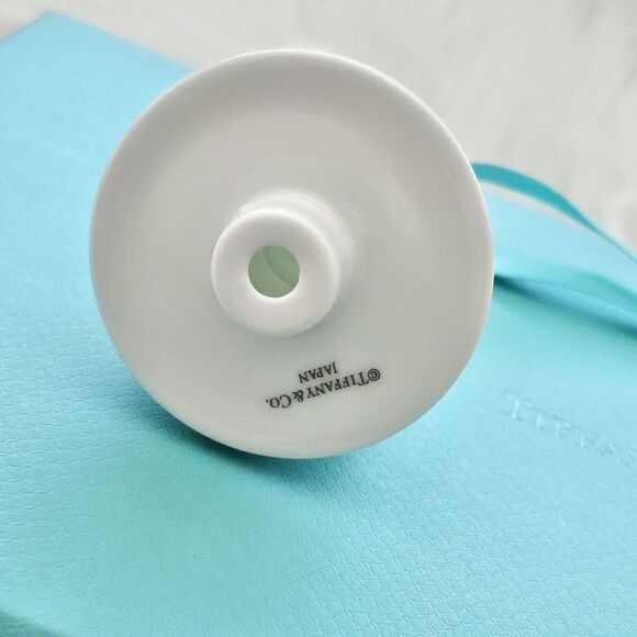 RETIRED Tiffany & Co. Chrismas Tree Blue White Holiday Ornament Bone China - Picture 5 of 5